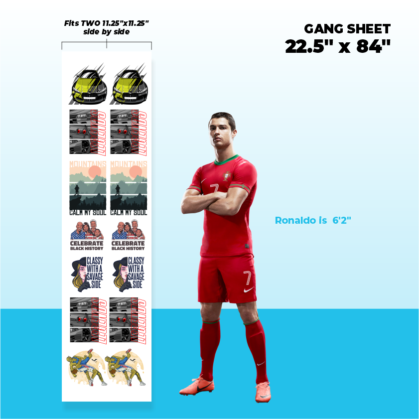 DTF Gang Sheet Transfers