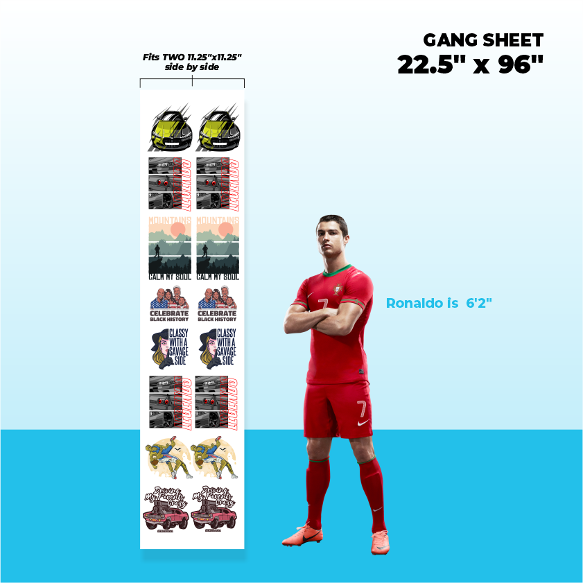 DTF Gang Sheet Transfers